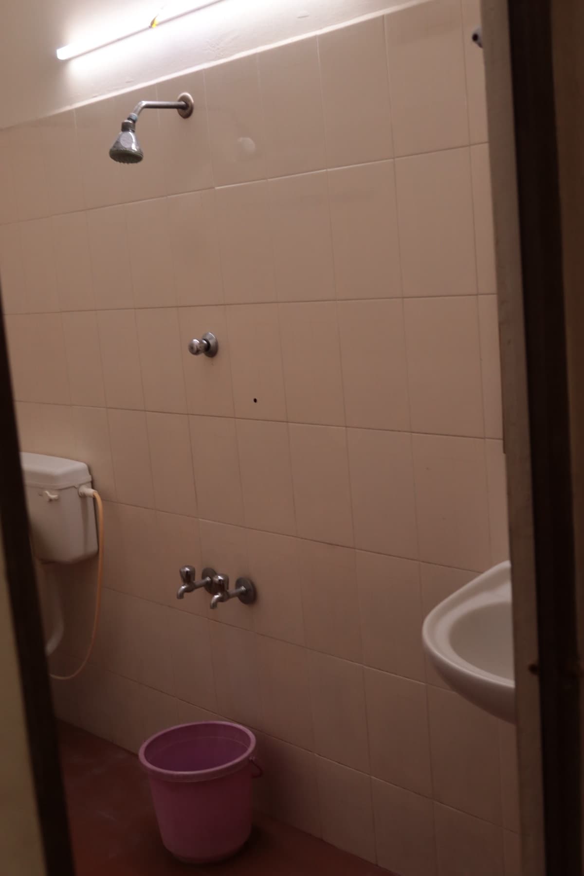 Attached bathroom with shower and Western toilet